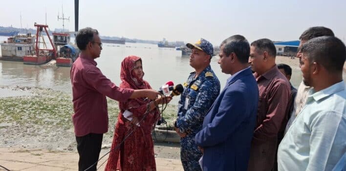 Site inspection on the Karnaphuli dredging works