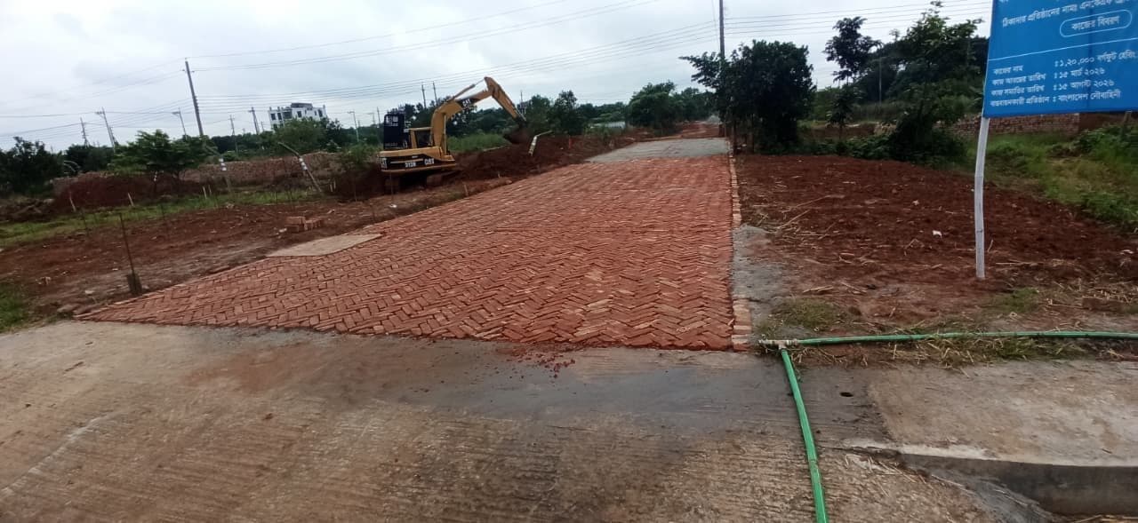 Estate road formation and edging at Savar