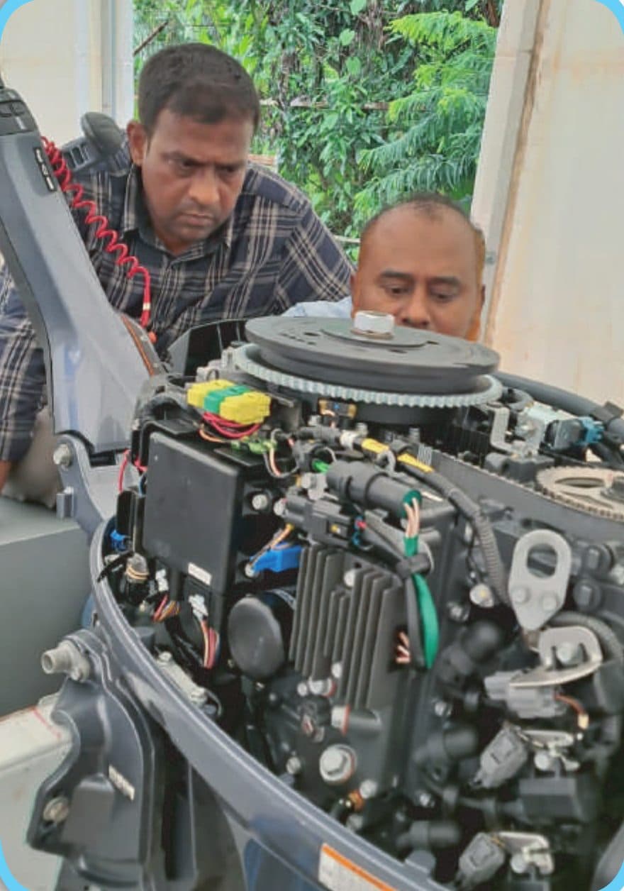 Outboard engine maintenance